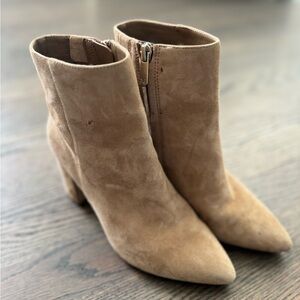 Sam Edelman Beige Suede Booties